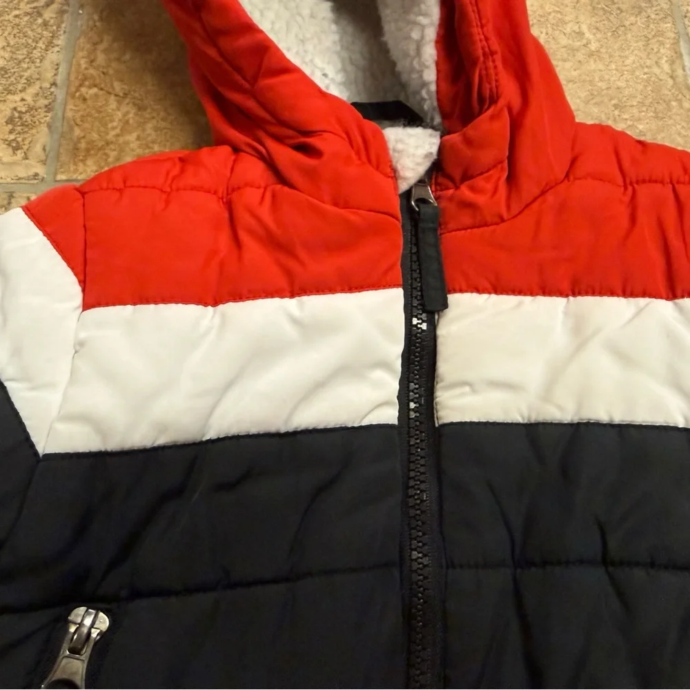 Rothschild Red and Black Hooded Jacket‎